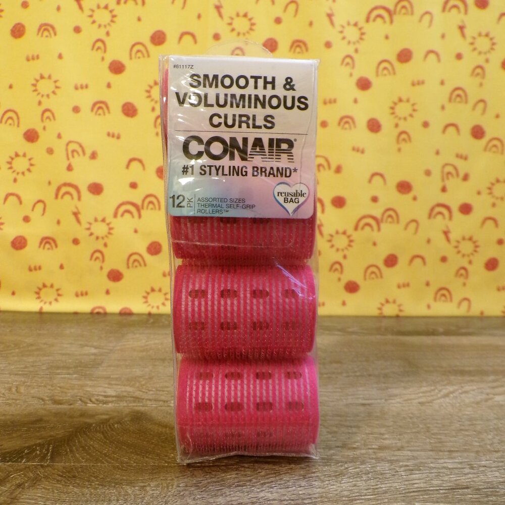 CONAIR Rollers New Smooth & Voluminous Curls 1 Pack of 12 Assorted Sizes
